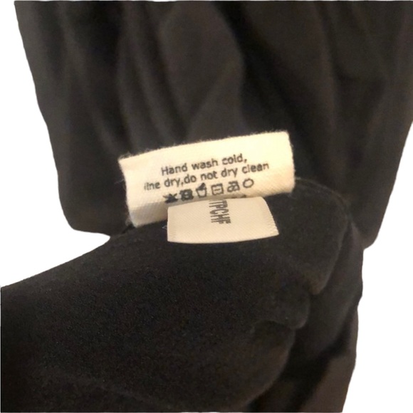 L'agence 100% Silk Diamond Pleated Dress Black Cream Size 2 - Picture 10 of 11